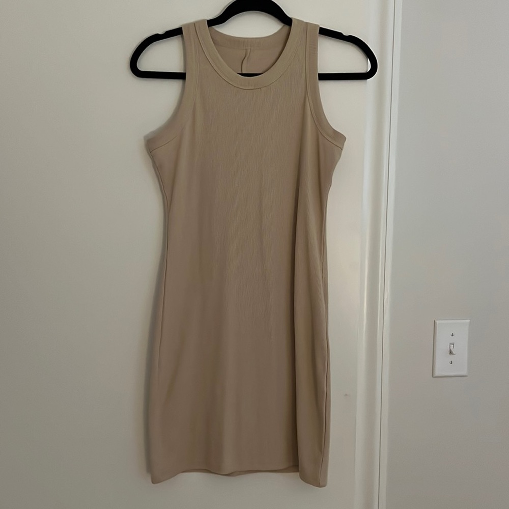 Amazon tan mini dress